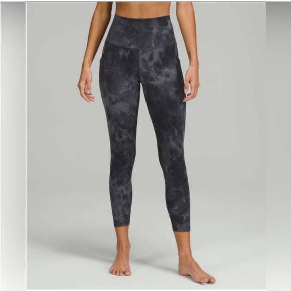 Lululemon align Women's Gray Tie-Dye Leggings high rise pockets - Picture 2 of 6